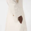 Katoenen bull denim overhemdjurk, zandkleur