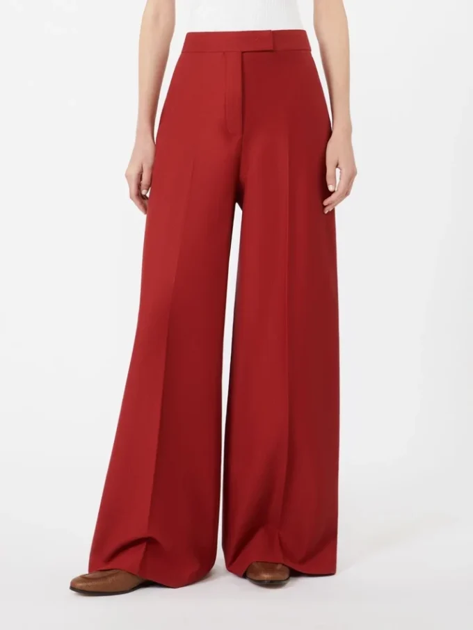 Katoenen gabardine jersey broek, rood Katoenen gabardine jersey broek, rood