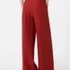 Katoenen gabardine jersey broek, rood Katoenen gabardine jersey broek, rood