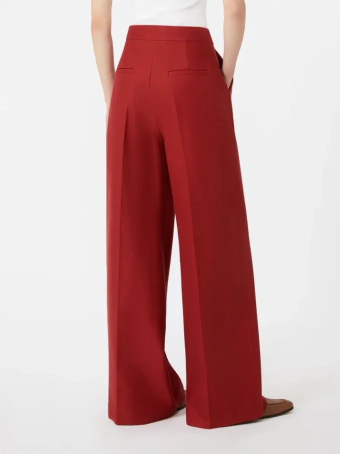 Katoenen gabardine jersey broek, rood Katoenen gabardine jersey broek, rood