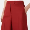 Katoenen gabardine jersey broek, rood Katoenen gabardine jersey broek, rood