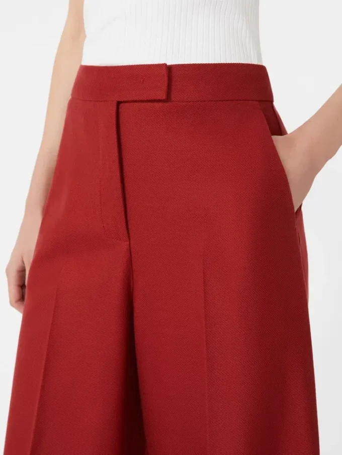 Katoenen gabardine jersey broek, rood Katoenen gabardine jersey broek, rood