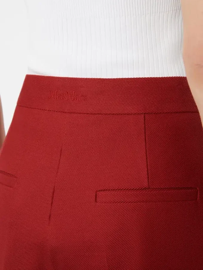 Katoenen gabardine jersey broek, rood Katoenen gabardine jersey broek, rood