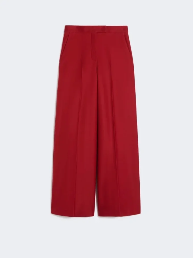 Katoenen gabardine jersey broek, rood Katoenen gabardine jersey broek, rood