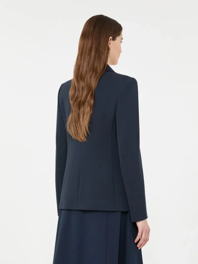 Katoenen jersey blazer, marineblauw Katoenen jersey blazer, marineblauw
