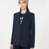 Katoenen jersey blazer, marineblauw Katoenen jersey blazer, marineblauw