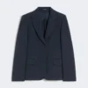 Katoenen jersey blazer, marineblauw Katoenen jersey blazer, marineblauw