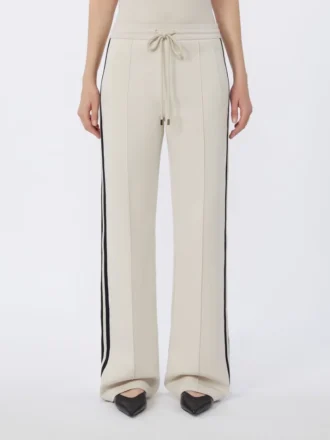 Katoenen jersey broek, ecru