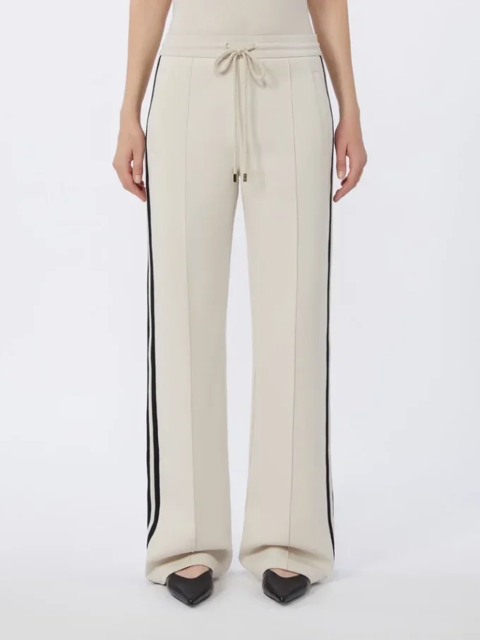 Katoenen jersey broek, ecru