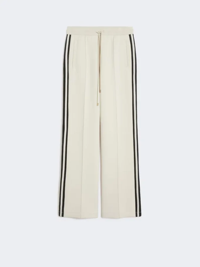 Katoenen jersey broek, ecru