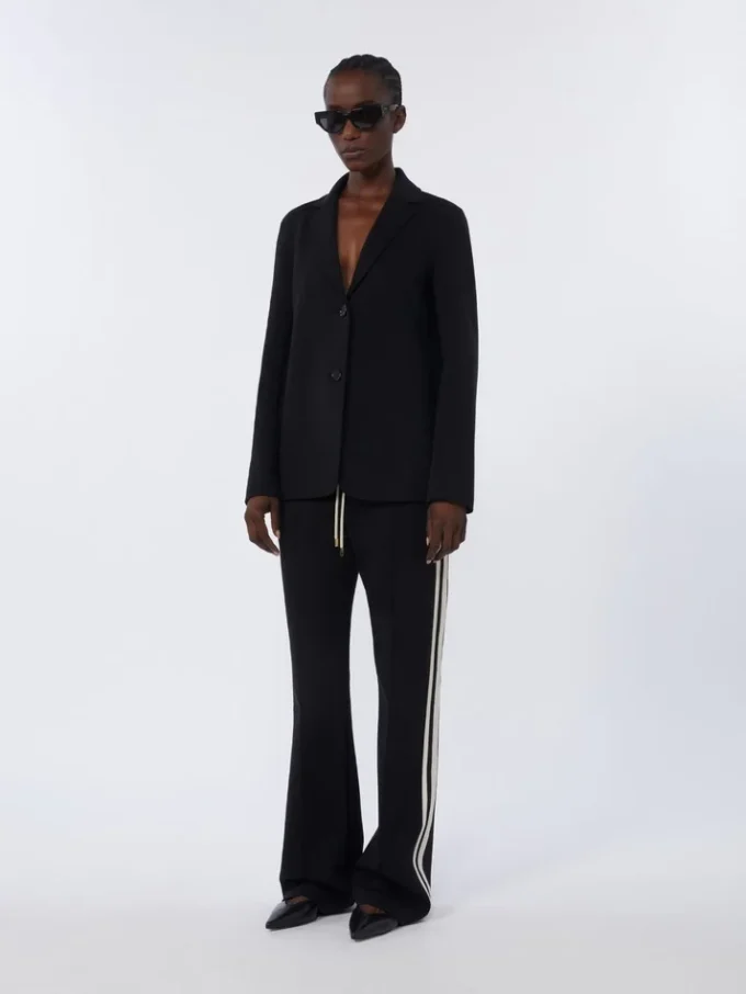 Katoenen jersey broek, zwart