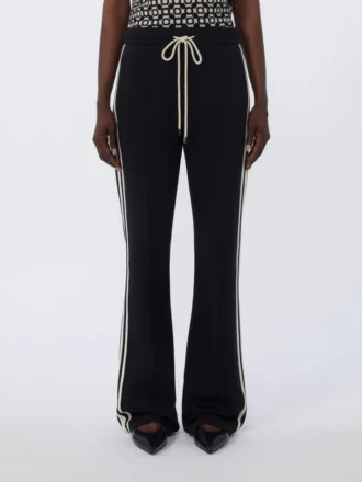 Katoenen jersey broek, zwart