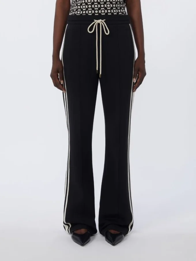 Katoenen jersey broek, zwart