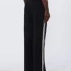 Katoenen jersey broek, zwart