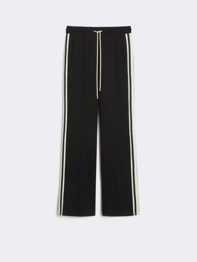 Katoenen jersey broek, zwart