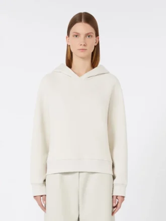 Katoenen jersey sweatshirt, zandkleur