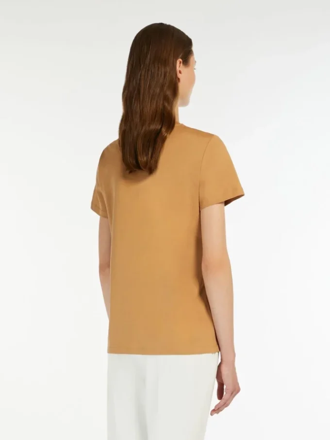 Katoenen jersey T-shirt, camel Katoenen jersey T-shirt, camel