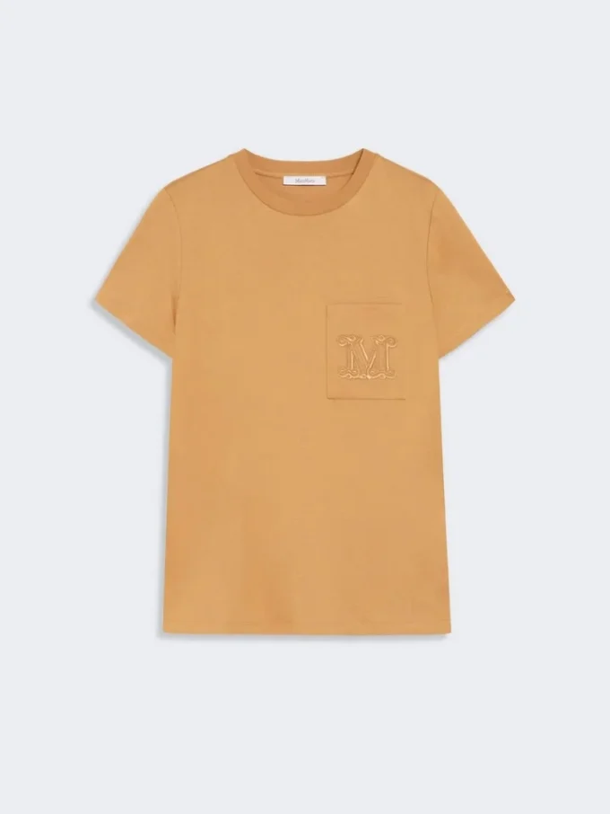 Katoenen jersey T-shirt, camel Katoenen jersey T-shirt, camel