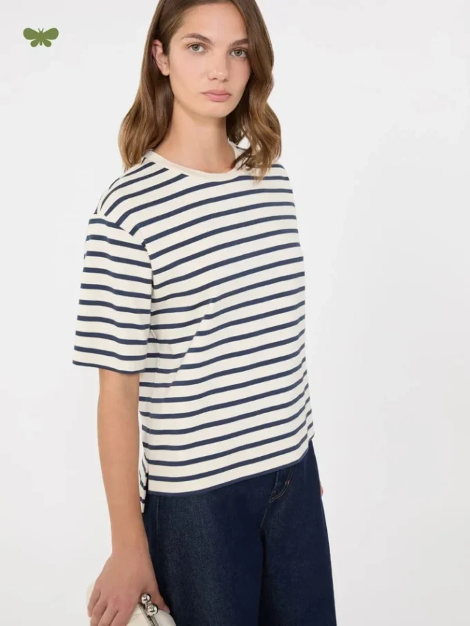 Katoenen jersey T-shirt, ecru Katoenen jersey T-shirt, ecru