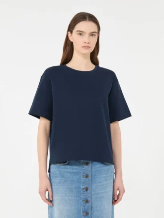 Katoenen jersey T-shirt, marineblauw Katoenen jersey T-shirt, marineblauw