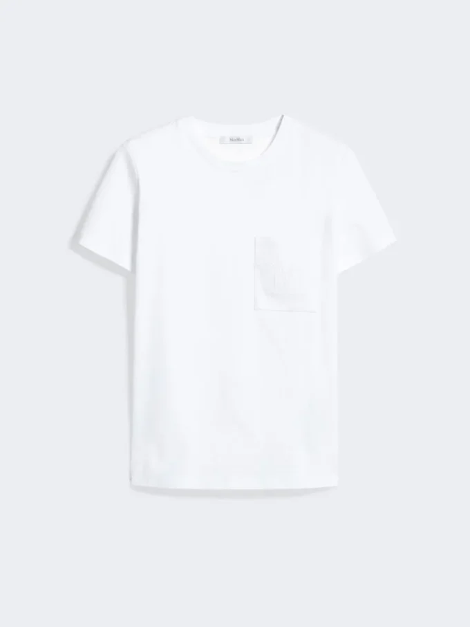 Katoenen jersey T-shirt, optisch wit Katoenen jersey T-shirt, optisch wit