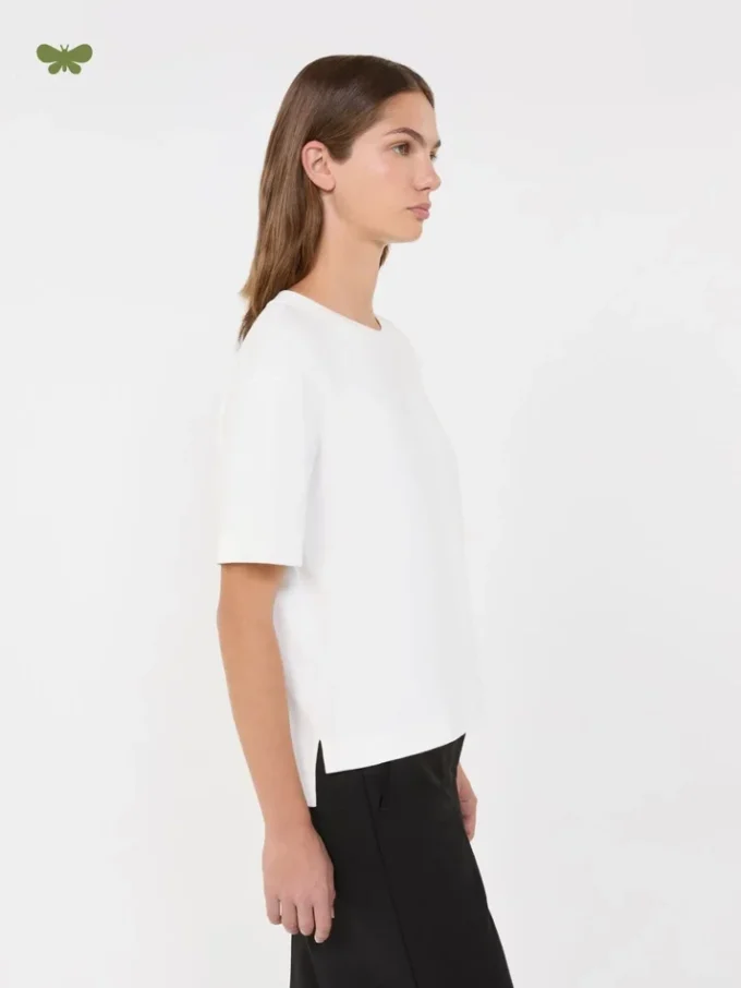 Katoenen jersey T-shirt, wit Katoenen jersey T-shirt, wit