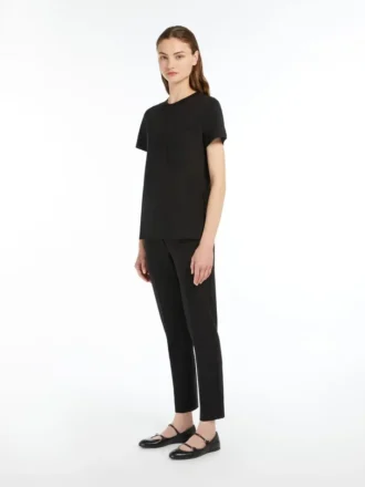Katoenen jersey T-shirt, zwart