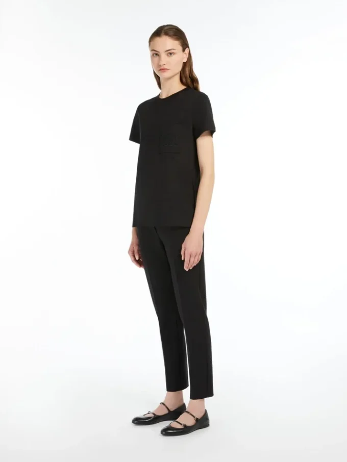 Katoenen jersey T-shirt, zwart Katoenen jersey T-shirt, zwart