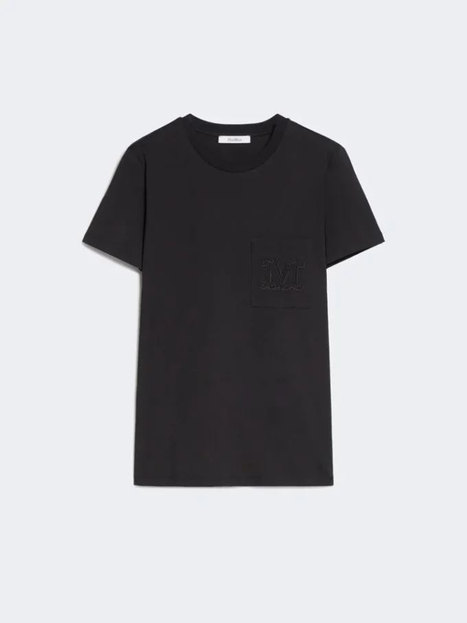 Katoenen jersey T-shirt, zwart Katoenen jersey T-shirt, zwart