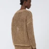 Katoenen mesh-trui, desert Katoenen mesh-trui, desert
