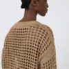 Katoenen mesh-trui, desert Katoenen mesh-trui, desert