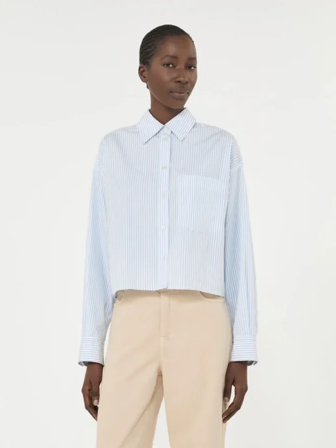 Katoenen popeline overhemd, lichtblauw Katoenen popeline overhemd, lichtblauw