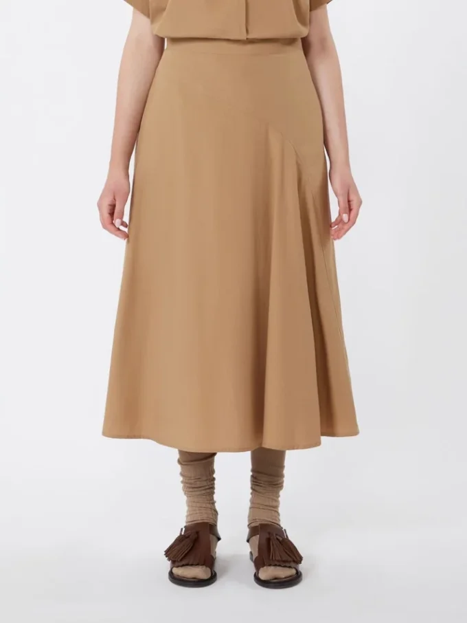 Katoenen popeline rok, tabak Katoenen popeline rok, tabak