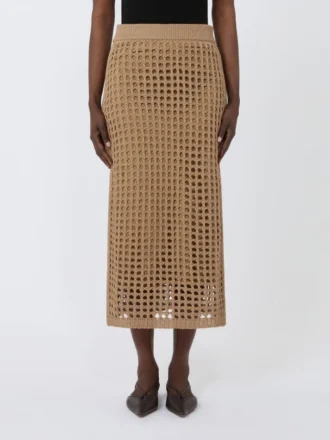 Katoenen rok met mesh, desert Katoenen rok met mesh, desert