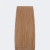 Katoenen rok met mesh, desert