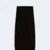 Katoenen rok met mesh, zwart