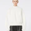Katoenen stretch-sweatshirt, ivoorkleurig