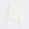 Katoenen stretch-sweatshirt, ivoorkleurig