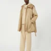 Katoenen sweatshirt met rits, zandkleur