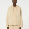 Katoenen sweatshirt met rits, zandkleur
