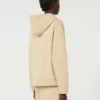 Katoenen sweatshirt met rits, zandkleur