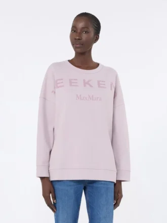 Katoenen sweatshirt met ronde hals, lila Katoenen sweatshirt met ronde hals, lila