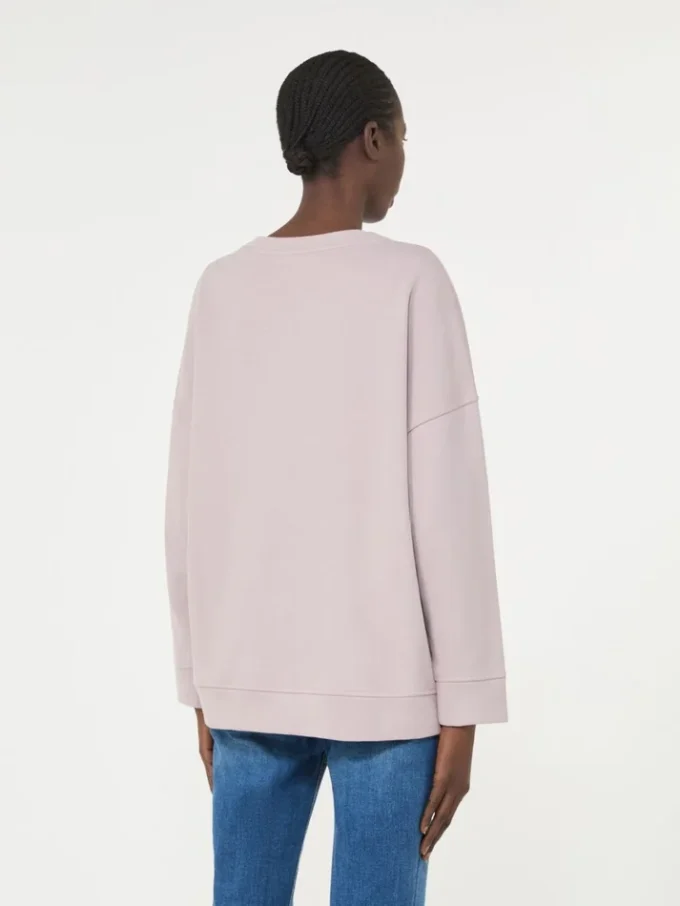 Katoenen sweatshirt met ronde hals, lila Katoenen sweatshirt met ronde hals, lila