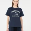 Katoenen T-shirt met grafische print, marineblauw Katoenen T-shirt met grafische print, marineblauw