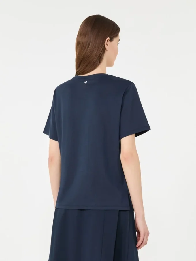 Katoenen T-shirt met grafische print, marineblauw Katoenen T-shirt met grafische print, marineblauw