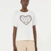 Katoenen T-shirt met grafische print, wit Katoenen T-shirt met grafische print, wit