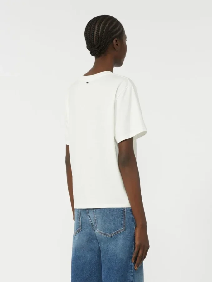 Katoenen T-shirt met grafische print, wit Katoenen T-shirt met grafische print, wit