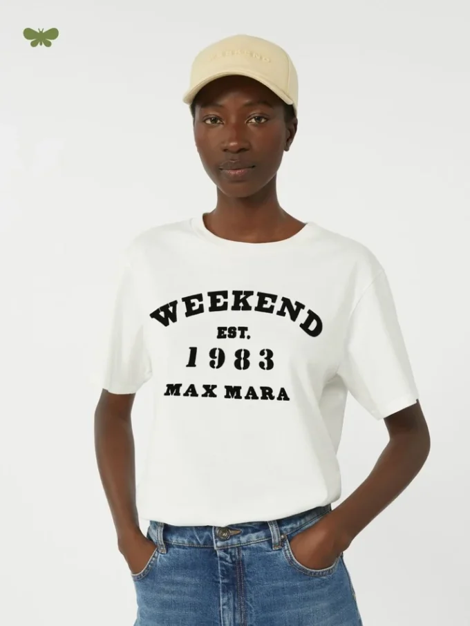 Katoenen T-shirt met grafische print, wit Katoenen T-shirt met grafische print, wit