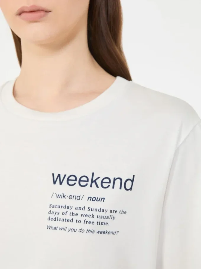 Katoenen T-shirt met grafische print, wit Katoenen T-shirt met grafische print, wit