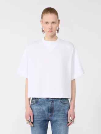 Katoenen T-shirt, optisch wit